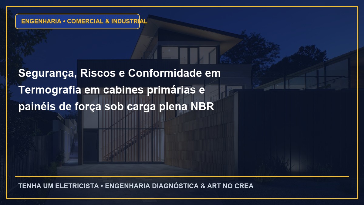 Segurança, Riscos e Conformidade em Termografia em cabines primárias e painéis de força sob carga plena NBR 15572