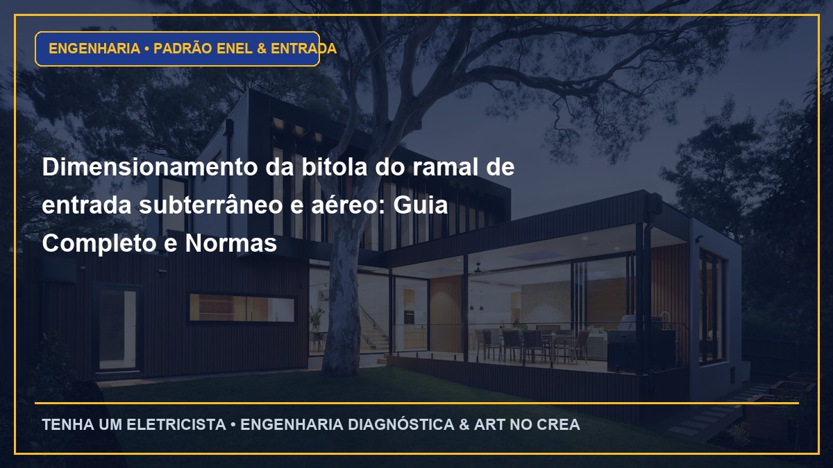 Dimensionamento da bitola do ramal de entrada subterrâneo e aéreo: Guia Completo e Normas