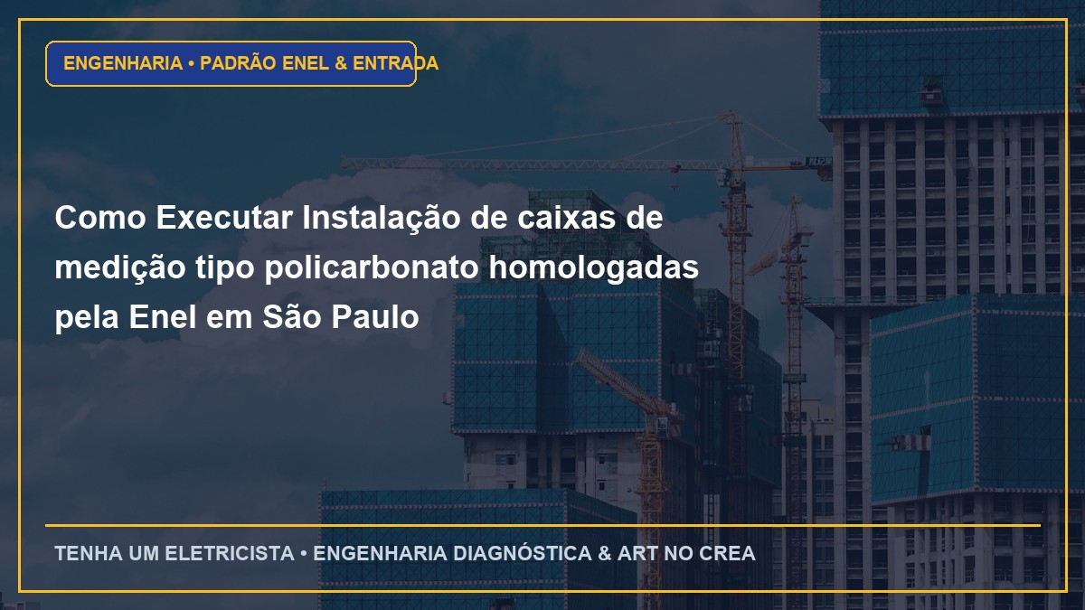 Como Executar Instalação de caixas de medição tipo policarbonato homologadas pela Enel em São Paulo