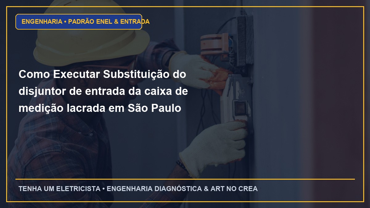 Como Executar Substituição do disjuntor de entrada da caixa de medição lacrada em São Paulo