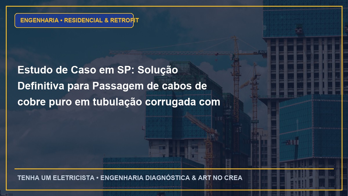 Estudo de Caso em SP: Solução Definitiva para Passagem de cabos de cobre puro em tubulação corrugada com lubrificante guia