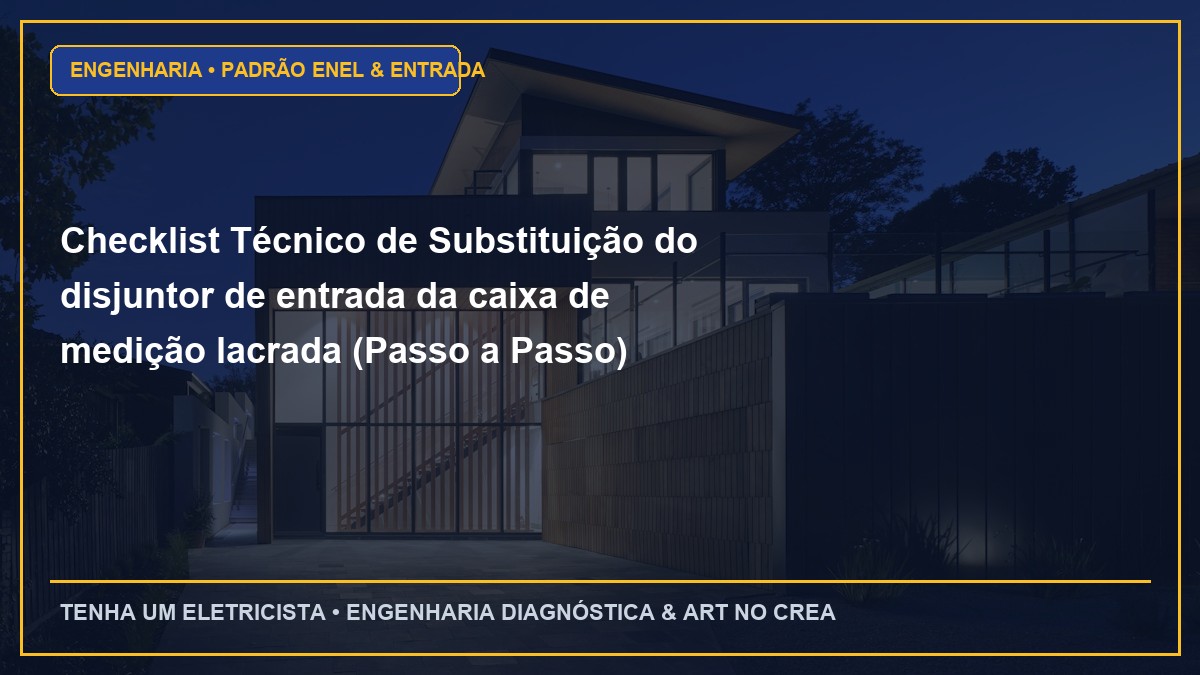 Checklist Técnico de Substituição do disjuntor de entrada da caixa de medição lacrada (Passo a Passo)