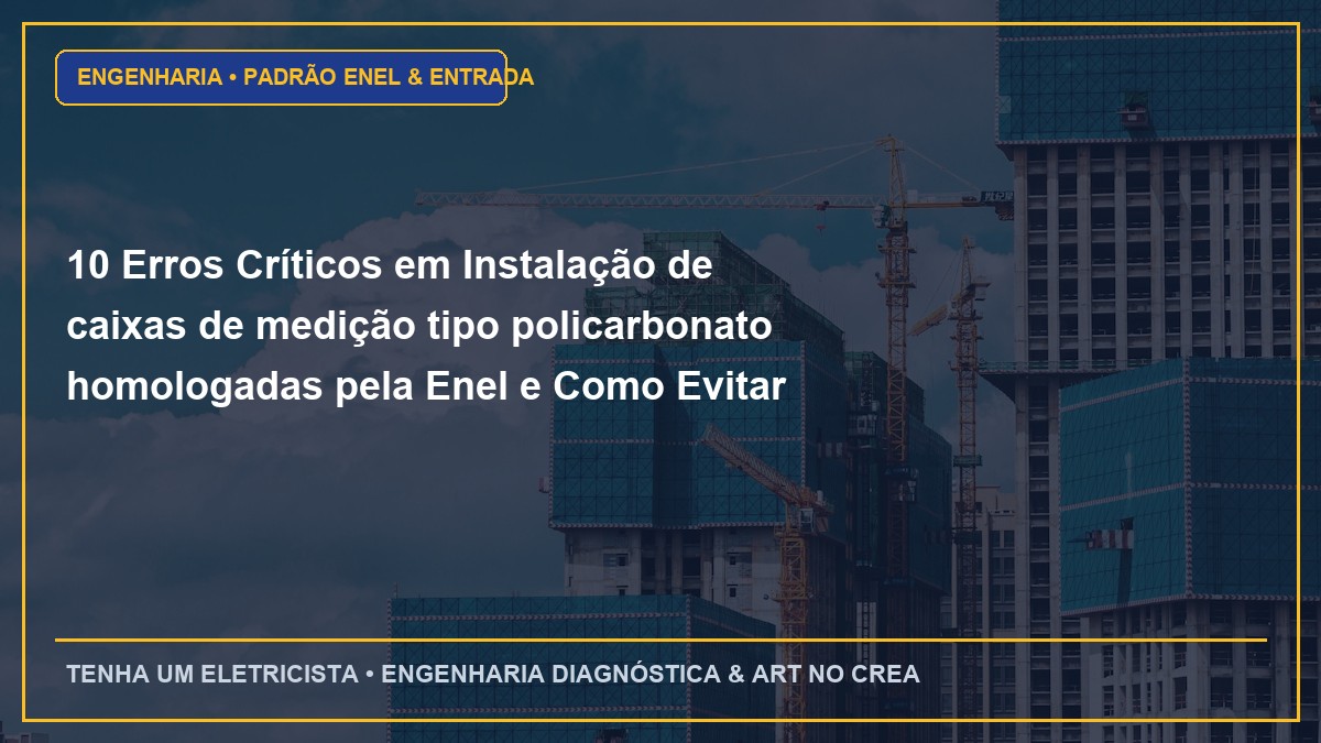 10 Erros Críticos em Instalação de caixas de medição tipo policarbonato homologadas pela Enel e Como Evitar