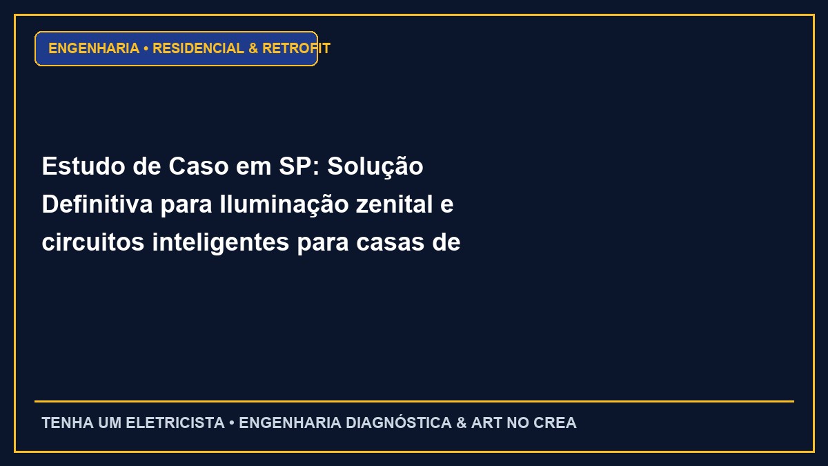 Estudo de Caso em SP: Solução Definitiva para Iluminação zenital e circuitos inteligentes para casas de condomínio fechado