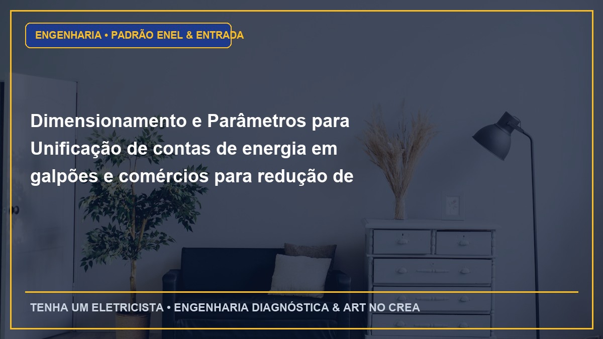 Dimensionamento e Parâmetros para Unificação de contas de energia em galpões e comércios para redução de custos