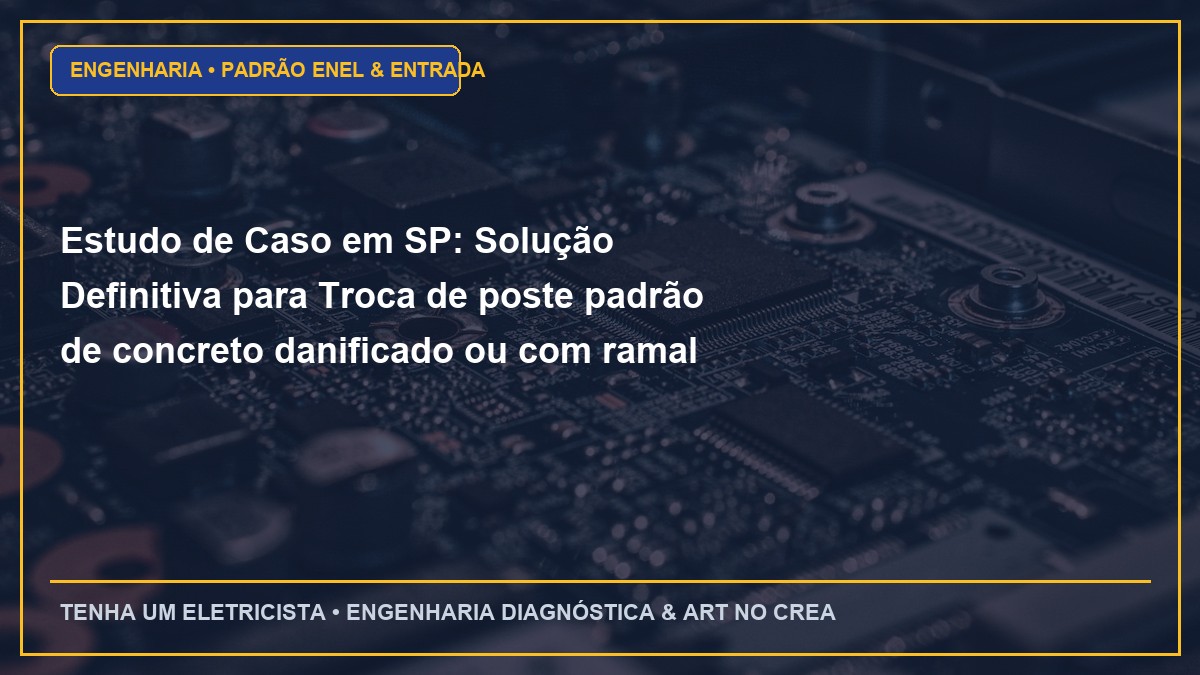 Estudo de Caso em SP: Solução Definitiva para Troca de poste padrão de concreto danificado ou com ramal aéreo frouxo