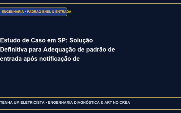 Estudo de Caso em SP: Solução Definitiva para Adequação de padrão de entrada após notificação de irregularidade da Enel