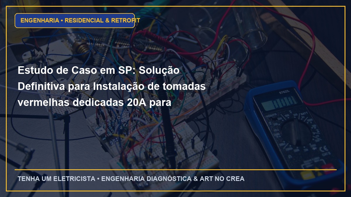 Estudo de Caso em SP: Solução Definitiva para Instalação de tomadas vermelhas dedicadas 20A para eletrodomésticos pesados