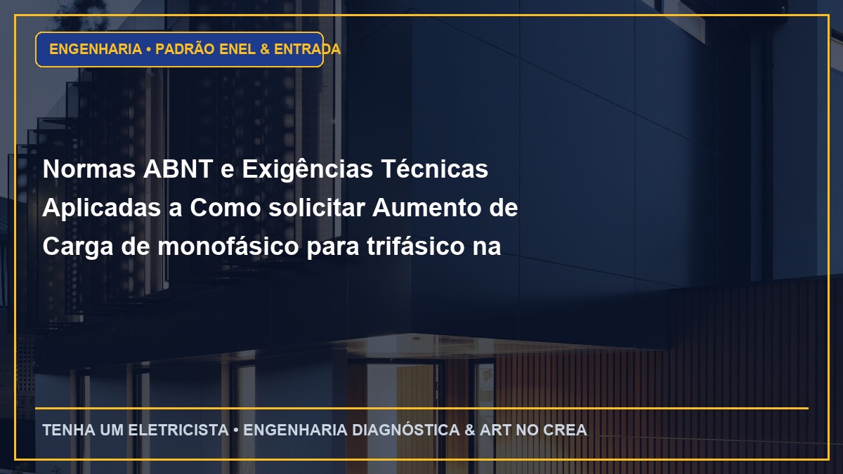 Normas ABNT e Exigências Técnicas Aplicadas a Como solicitar Aumento de Carga de monofásico para trifásico na Enel SP