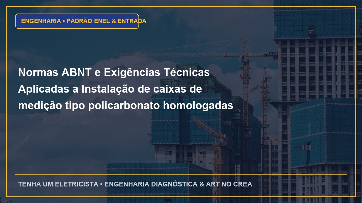 Normas ABNT e Exigências Técnicas Aplicadas a Instalação de caixas de medição tipo policarbonato homologadas pela Enel