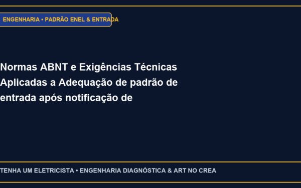 Normas ABNT e Exigências Técnicas Aplicadas a Adequação de padrão de entrada após notificação de irregularidade da Enel