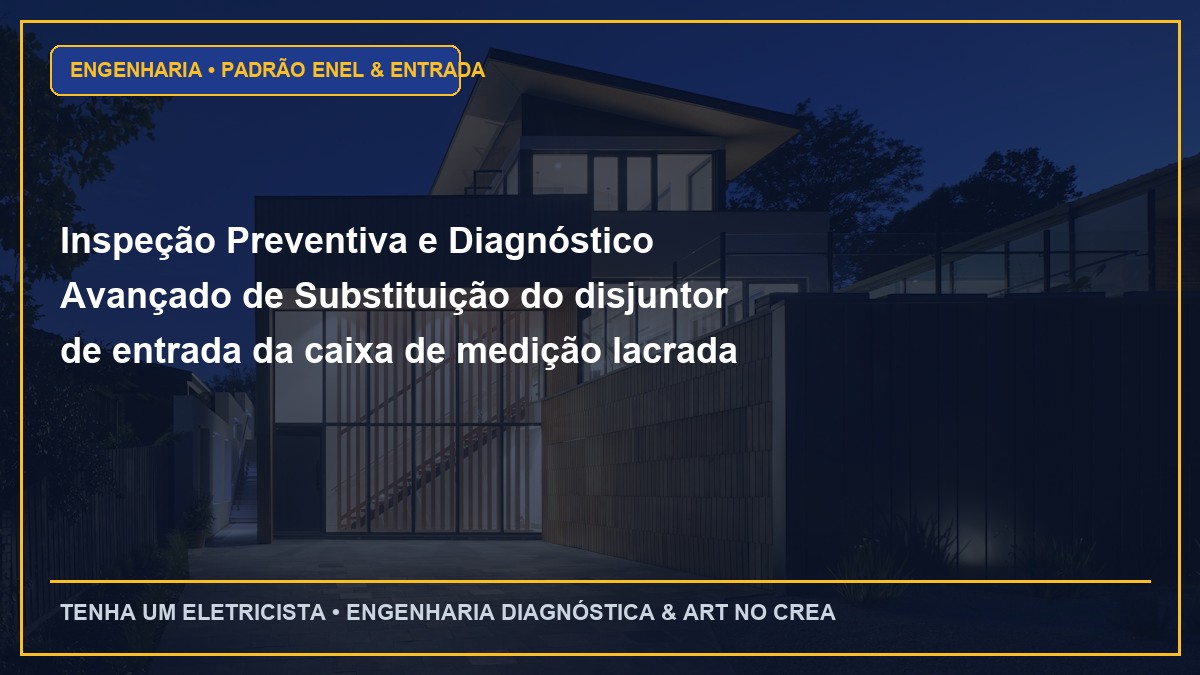 Inspeção Preventiva e Diagnóstico Avançado de Substituição do disjuntor de entrada da caixa de medição lacrada