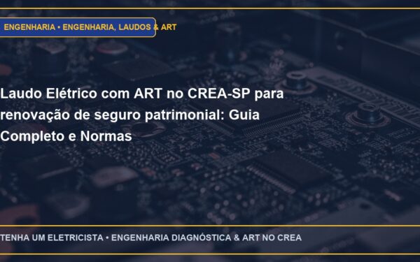Laudo Elétrico com ART no CREA-SP para renovação de seguro patrimonial: Guia Completo e Normas