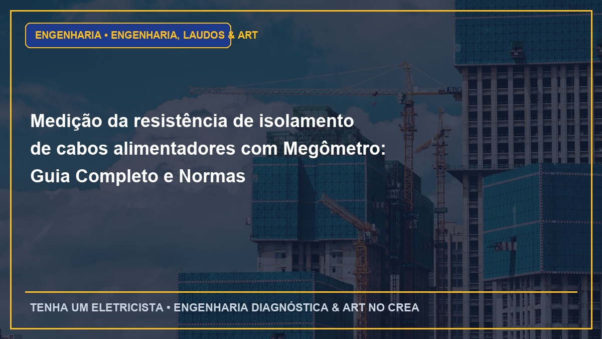 Medição da resistência de isolamento de cabos alimentadores com Megômetro: Guia Completo e Normas