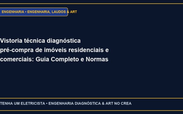 Vistoria técnica diagnóstica pré-compra de imóveis residenciais e comerciais: Guia Completo e Normas