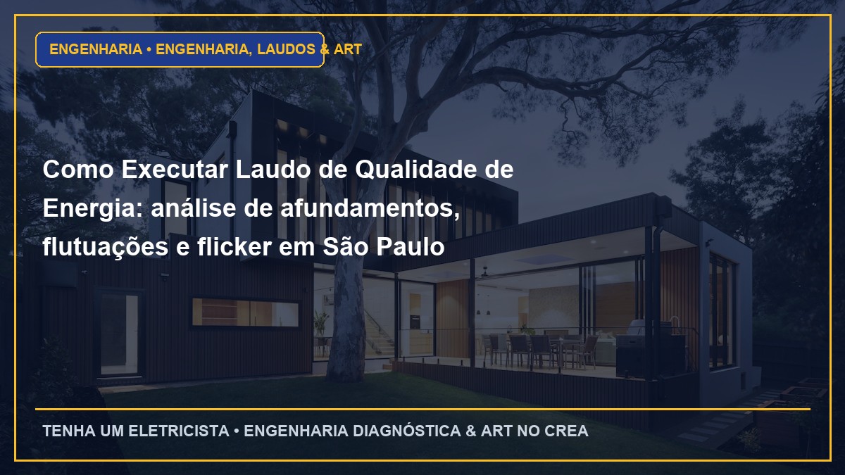 Como Executar Laudo de Qualidade de Energia: análise de afundamentos, flutuações e flicker em São Paulo