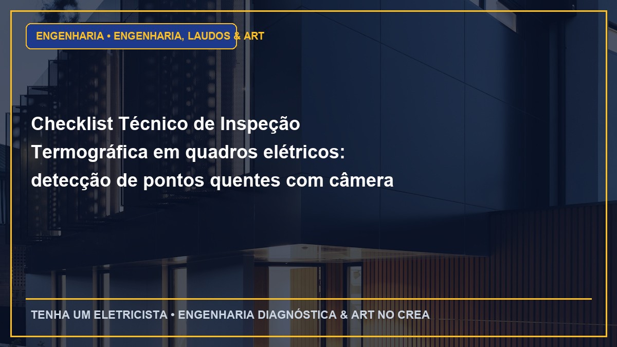 Checklist Técnico de Inspeção Termográfica em quadros elétricos: detecção de pontos quentes com câmera FLIR (Passo a Passo)