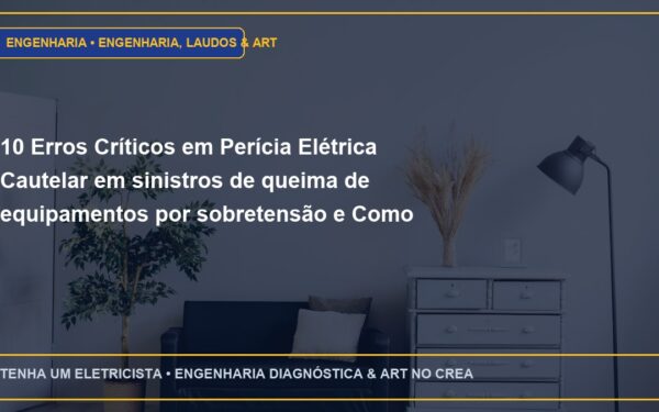 10 Erros Críticos em Perícia Elétrica Cautelar em sinistros de queima de equipamentos por sobretensão e Como Evitar