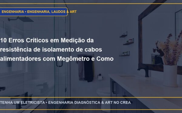 10 Erros Críticos em Medição da resistência de isolamento de cabos alimentadores com Megômetro e Como Evitar