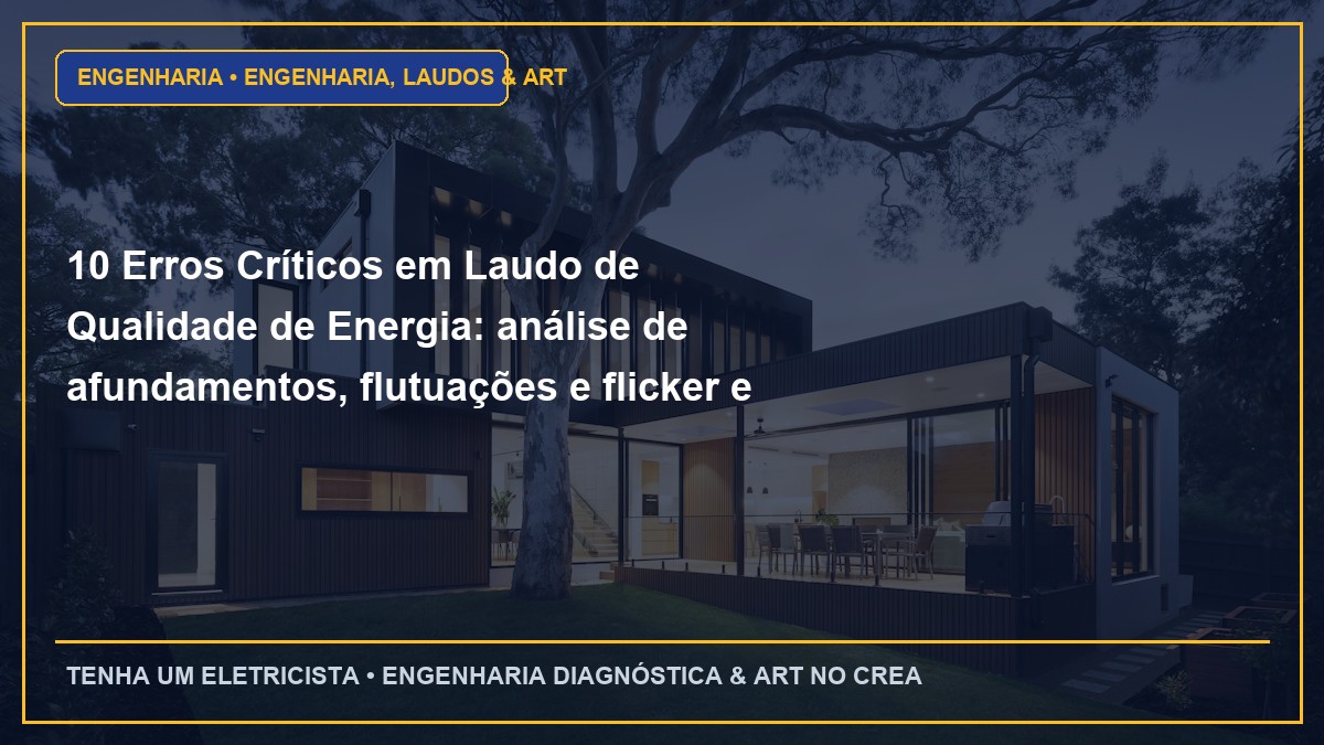 10 Erros Críticos em Laudo de Qualidade de Energia: análise de afundamentos, flutuações e flicker e Como Evitar