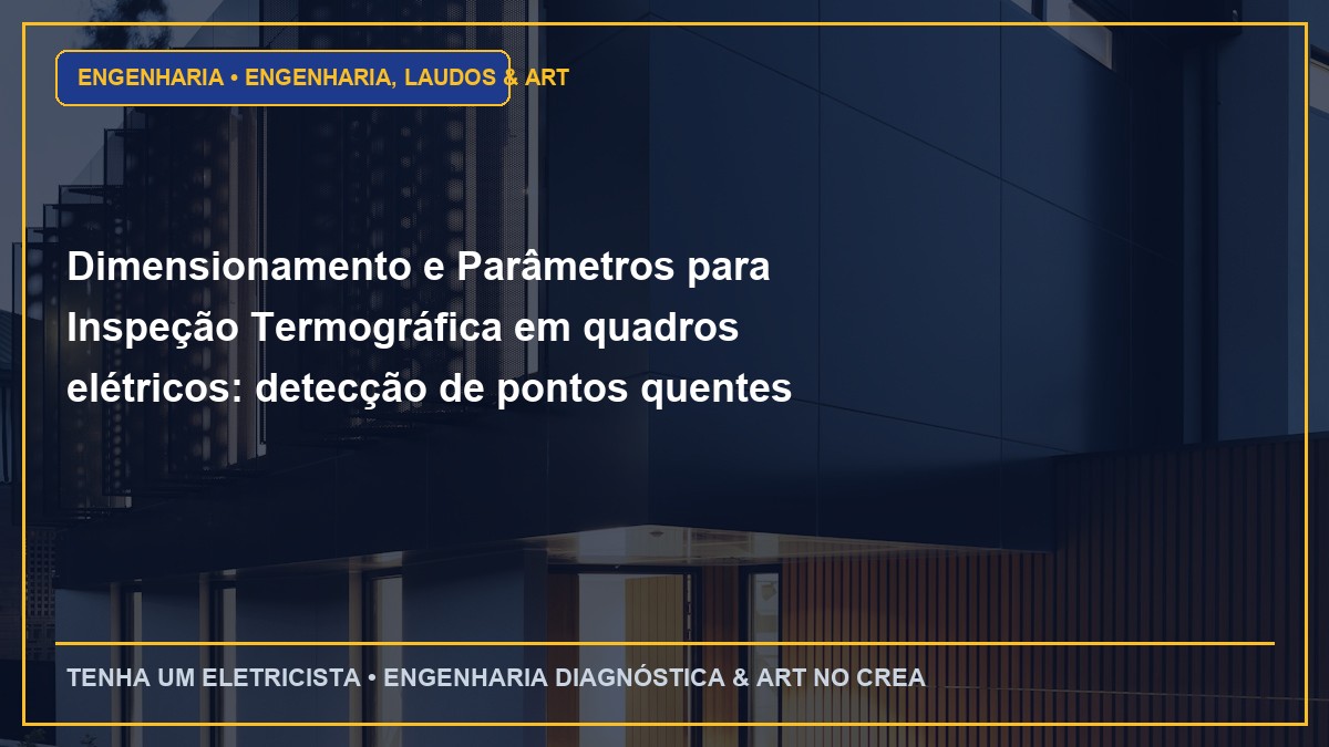 Dimensionamento e Parâmetros para Inspeção Termográfica em quadros elétricos: detecção de pontos quentes com câmera FLIR