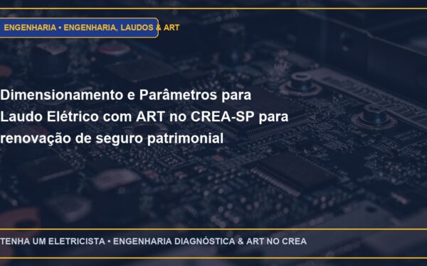 Dimensionamento e Parâmetros para Laudo Elétrico com ART no CREA-SP para renovação de seguro patrimonial