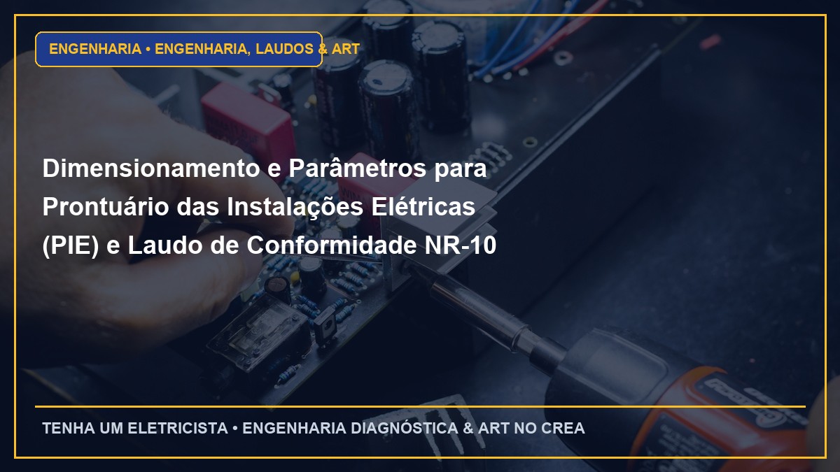 Dimensionamento e Parâmetros para Prontuário das Instalações Elétricas (PIE) e Laudo de Conformidade NR-10