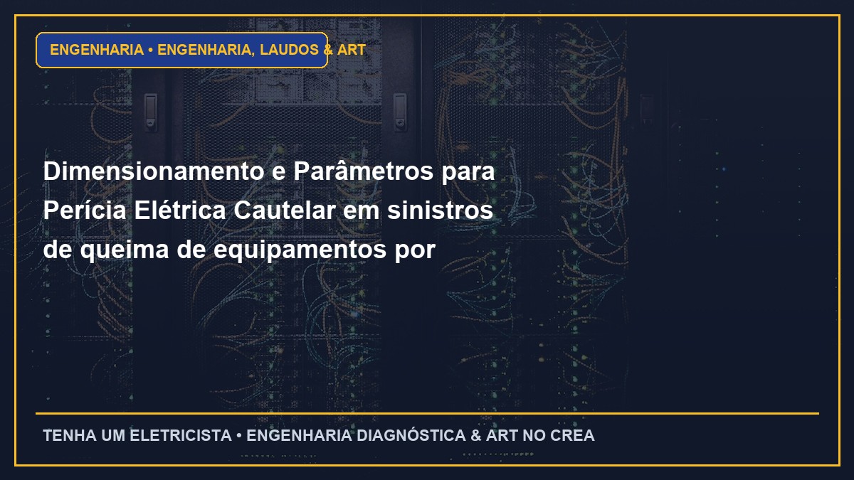 Dimensionamento e Parâmetros para Perícia Elétrica Cautelar em sinistros de queima de equipamentos por sobretensão