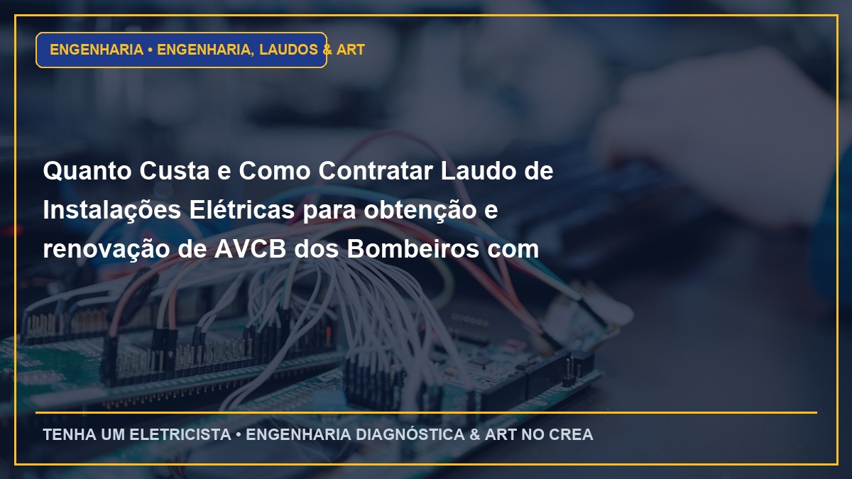 Quanto Custa e Como Contratar Laudo de Instalações Elétricas para obtenção e renovação de AVCB dos Bombeiros com ART