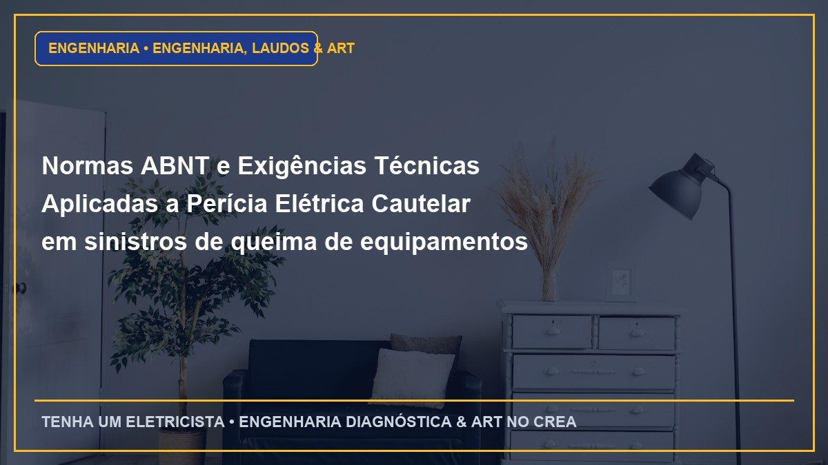 Normas ABNT e Exigências Técnicas Aplicadas a Perícia Elétrica Cautelar em sinistros de queima de equipamentos por sobretensão