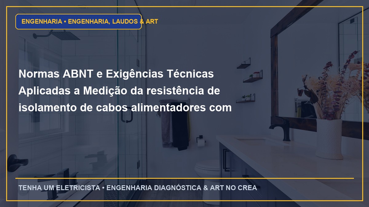 Normas ABNT e Exigências Técnicas Aplicadas a Medição da resistência de isolamento de cabos alimentadores com Megômetro