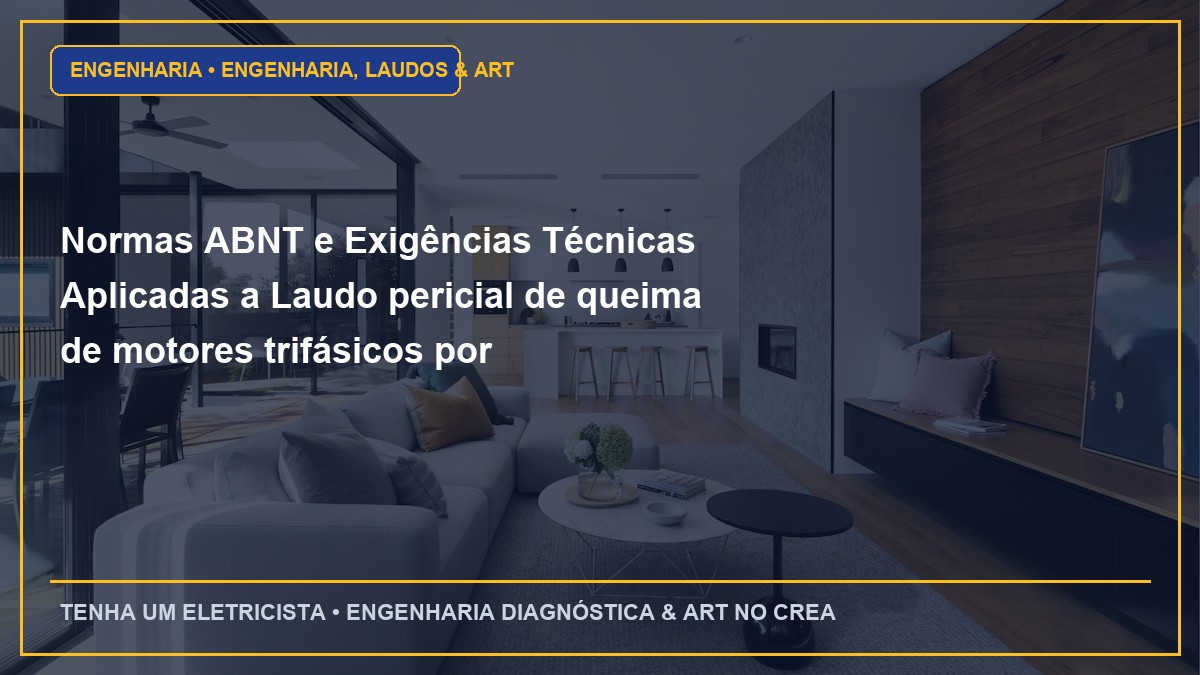 Normas ABNT e Exigências Técnicas Aplicadas a Laudo pericial de queima de motores trifásicos por desequilíbrio de tensão