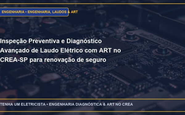 Inspeção Preventiva e Diagnóstico Avançado de Laudo Elétrico com ART no CREA-SP para renovação de seguro patrimonial