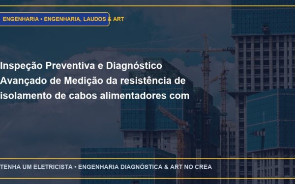 Inspeção Preventiva e Diagnóstico Avançado de Medição da resistência de isolamento de cabos alimentadores com Megômetro