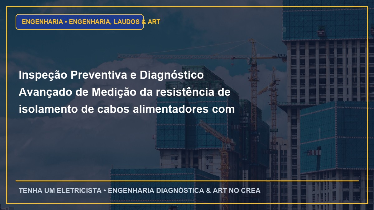 Inspeção Preventiva e Diagnóstico Avançado de Medição da resistência de isolamento de cabos alimentadores com Megômetro