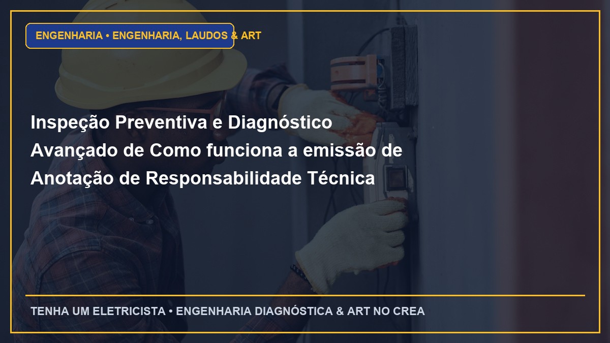 Inspeção Preventiva e Diagnóstico Avançado de Como funciona a emissão de Anotação de Responsabilidade Técnica (ART) no CREA-SP