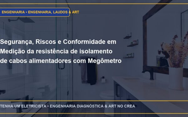 Segurança, Riscos e Conformidade em Medição da resistência de isolamento de cabos alimentadores com Megômetro