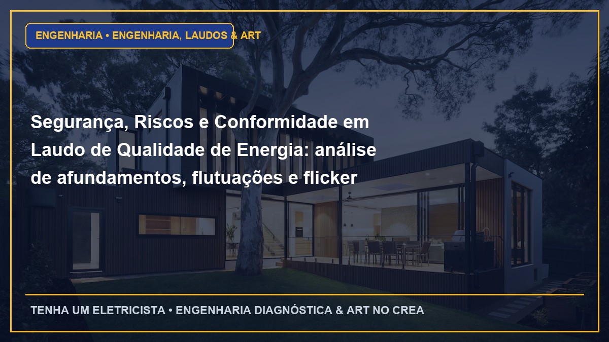Segurança, Riscos e Conformidade em Laudo de Qualidade de Energia: análise de afundamentos, flutuações e flicker