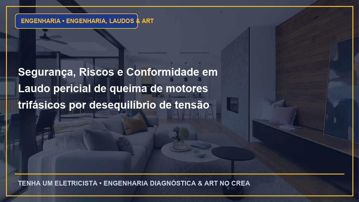Segurança, Riscos e Conformidade em Laudo pericial de queima de motores trifásicos por desequilíbrio de tensão