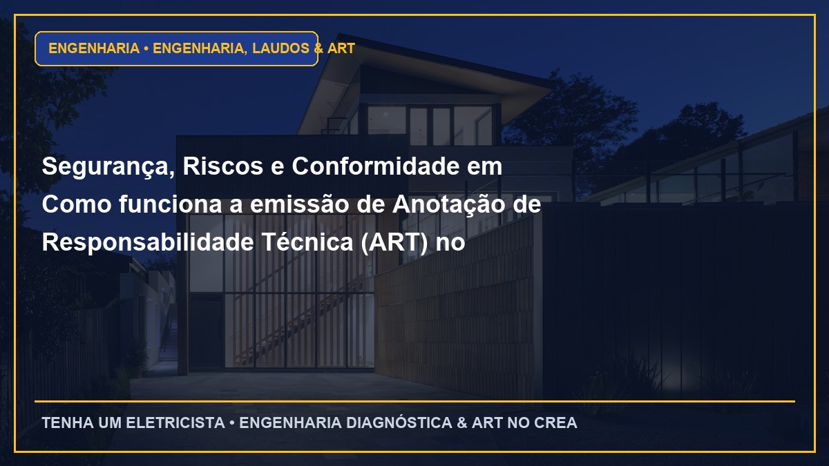 Segurança, Riscos e Conformidade em Como funciona a emissão de Anotação de Responsabilidade Técnica (ART) no CREA-SP