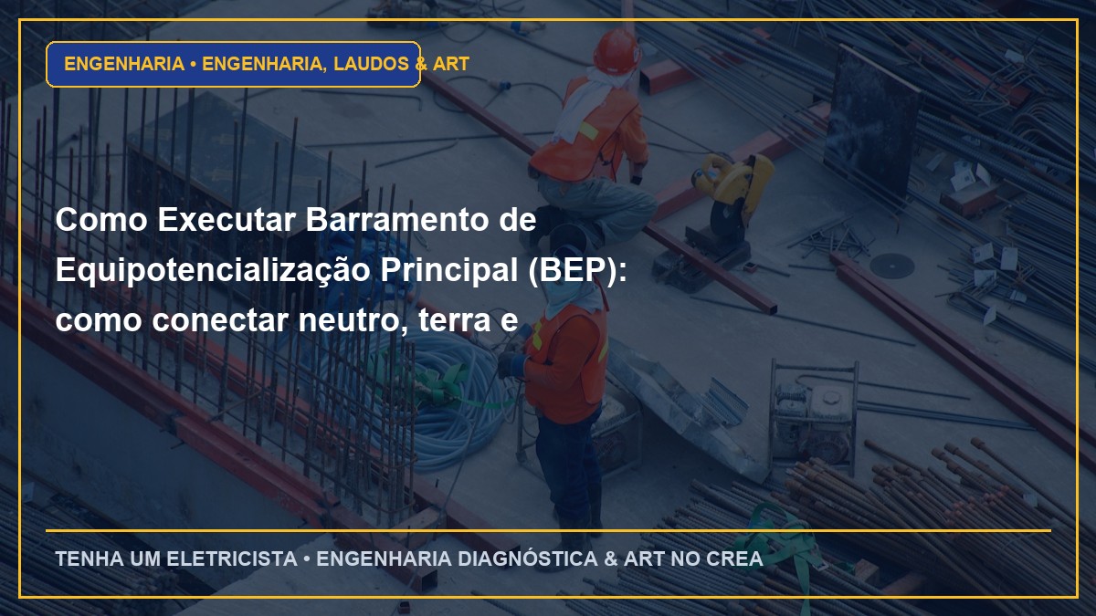 Como Executar Barramento de Equipotencialização Principal (BEP): como conectar neutro, terra e tubulações em São Paulo