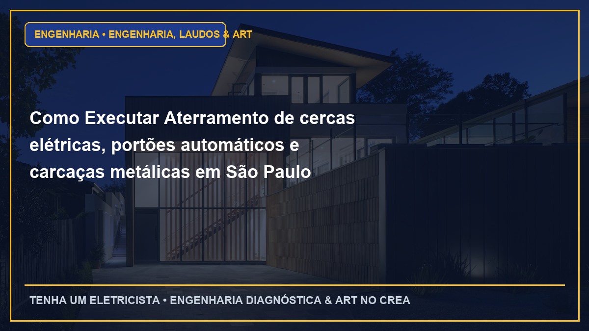 Como Executar Aterramento de cercas elétricas, portões automáticos e carcaças metálicas em São Paulo