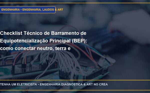 Checklist Técnico de Barramento de Equipotencialização Principal (BEP): como conectar neutro, terra e tubulações (Passo a Passo)