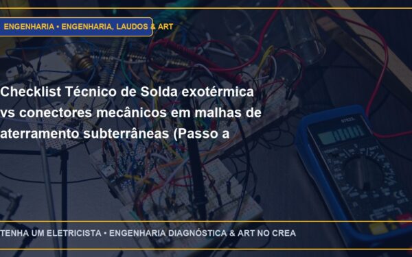 Checklist Técnico de Solda exotérmica vs conectores mecânicos em malhas de aterramento subterrâneas (Passo a Passo)