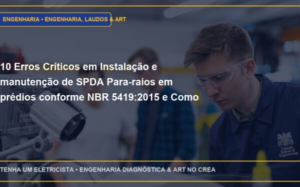 10 Erros Críticos em Instalação e manutenção de SPDA Para-raios em prédios conforme NBR 5419:2015 e Como Evitar