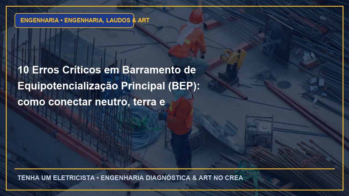 10 Erros Críticos em Barramento de Equipotencialização Principal (BEP): como conectar neutro, terra e tubulações e Como Evitar
