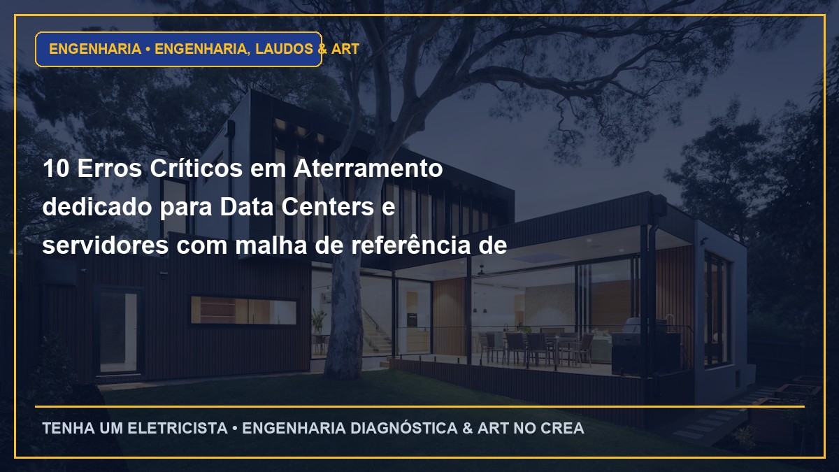 10 Erros Críticos em Aterramento dedicado para Data Centers e servidores com malha de referência de sinal e Como Evitar