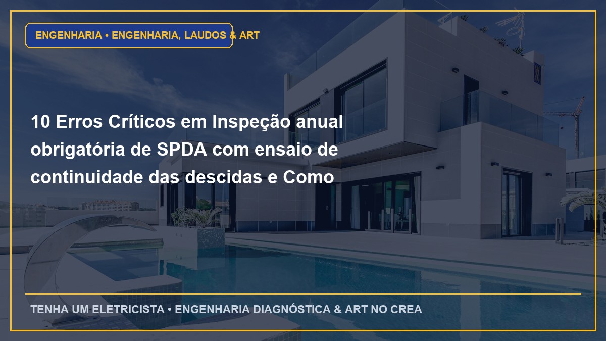 10 Erros Críticos em Inspeção anual obrigatória de SPDA com ensaio de continuidade das descidas e Como Evitar