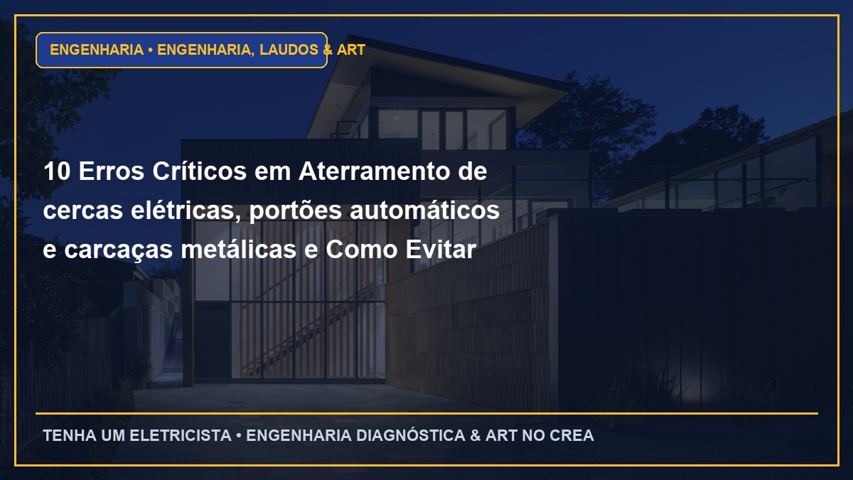 10 Erros Críticos em Aterramento de cercas elétricas, portões automáticos e carcaças metálicas e Como Evitar