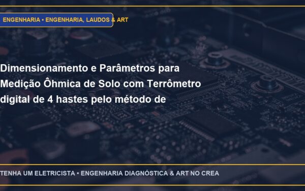 Dimensionamento e Parâmetros para Medição Ôhmica de Solo com Terrômetro digital de 4 hastes pelo método de Wenner
